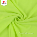 Tissu jersey simple de coton tricoté en polyester vert personnalisé